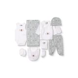 ebebek Hello Baby HelloBaby Erkek Bebek 10lu Hastane Çıkışı Hayvan Baskılı Çıtçıtlı V Yaka Uzun Kol Patikli