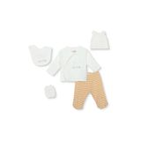 ebebek Hello Baby HelloBaby Erkek Bebek 5li Hastane Çıkışı Ayı Baskılı Çıtçıtlı Zarf Yaka Uzun Kol Patikli