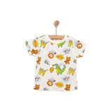 ebebek Hello Baby HelloBaby Erkek Bebek Basic Tişört Hayvan Desenli Bisiklet Yaka Kısa Kol Karışık Renkli