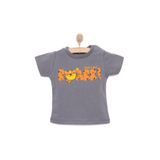 ebebek Hello Baby HelloBaby Erkek Bebek Basic Tişört Kaplan Desenli Bisiklet Yaka Kısa Kol Koyu Gri