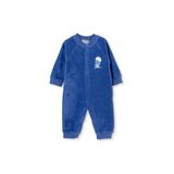 ebebek Hello Baby HelloBaby Erkek Bebek Kadife Tulum Hayvan Baskılı Çıtçıtlı Bisiklet Yaka Uzun Kol Patiksiz
