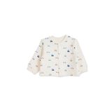 ebebek Hello Baby HelloBaby Erkek Bebek Kapitone Hırka Araba Baskılı Çıtçıtlı Bisiklet Yaka Long Sleeve