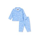 ebebek Hello Baby HelloBaby Erkek Bebek Pijama Takımı Hayvan Baskılı Düğmeli Gömlek Yaka Long Sleeve Reçme