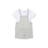 ebebek Hello Baby HelloBaby Erkek Bebek Şort Salopet-Tshirt Düğmeli Bisiklet Yaka Kısa Kol Reçme