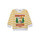ebebek Hello Baby HelloBaby Erkek Bebek Sweatshirt Kamp Baskılı Bisiklet Yaka Uzun Kol