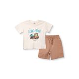 ebebek Hello Baby HelloBaby Erkek Bebek Tişört-Şort Araba Baskılı Bisiklet Yaka Kısa Kol Reçme