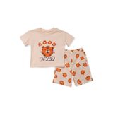 ebebek Hello Baby HelloBaby Erkek Bebek Tişört-Şort Kaplan Baskılı Bağcıklı Bisiklet Yaka Short Sleeve Reçme