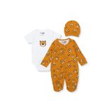 ebebek Hello Baby HelloBaby Erkek Bebek Tulum-Body-Şapka Hayvan Baskılı Çıtçıtlı Bisiklet Yaka Uzun Kol Patikli