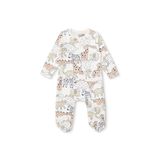 ebebek Hello Baby HelloBaby Erkek Bebek Tulum Dinozor Baskılı Fermuarlı Bisiklet Yaka Uzun Kol Patikli