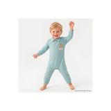 ebebek Hello Baby HelloBaby Erkek Bebek Tulum Hayvan Baskılı Çıtçıtlı Gömlek Yaka Uzun Kol Ribanalı