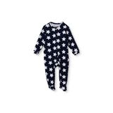ebebek Hello Baby HelloBaby Erkek Bebek Tulum Yıldız Baskılı Fermuarlı Bisiklet Yaka Uzun Kol Patikli