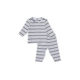 ebebek Hello Baby HelloBaby HelloBaby Erkek Bebek Sweatshirt-Patiksiz Alt Çizgili Düğmeli Bisiklet Yaka Uzun Paça Uzun