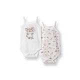 ebebek Hello Baby HelloBaby Kız Bebek 2li Body Çiçek Baskılı Bisiklet Yaka İp Askılı