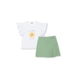 ebebek Hello Baby HelloBaby Kız Bebek Bluz-Şort Çiçek Baskılı Düğmeli Bisiklet Yaka Short Sleeve Reçme