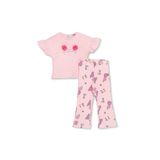 ebebek Hello Baby HelloBaby Kız Bebek Bluz-Tayt Çiçek Baskılı Bisiklet Yaka Kısa Kol Reçme