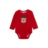 ebebek Hello Baby HelloBaby Kız Bebek Body Yeniyıl Baskılı Çıtçıtlı Bisiklet Yaka Long Sleeve