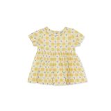 ebebek Hello Baby HelloBaby Kız Bebek Elbise Çiçek Baskılı Çıtçıtlı Bisiklet Yaka Short Sleeve
