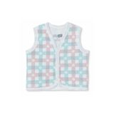 ebebek Hello Baby HelloBaby Kız Bebek Kapitone Yelek Ekose Baskılı Çıtçıtlı V Yaka Sleeveless
