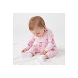 ebebek Hello Baby HelloBaby Kız Bebek Pijama Takımı Hayvan Baskılı Çıtçıtlı Bisiklet Yaka Long Sleeve Reçme