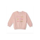 ebebek Hello Baby HelloBaby Kız Bebek Sweatshirt Kalp Baskılı Bisiklet Yaka Uzun Kol
