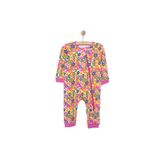 ebebek Hello Baby HelloBaby Kız Çiçek Desenli Uzun Kol Fermuarlı Patiksiz Tulum