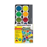 Eberhard Faber 578324 - Winner sulu boya kutusu, değiştirilebilir boya kapları, kapatıcı beyaz ve fırça bölmesi, kapak karıştırma paleti olarak kullanılabilir, okul, boş zaman ve hobi için