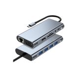 EBG Elektronik 11 In 1 Type-c To Usb Hub Port Adaptör Hdmı 4x Usb Lan Vga Sd Card Çevirici Çoklayıcı