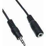EBG Elektronik 3.5 mm Dişi Erkek Kulaklık Stereo Uzatma Kablosu 3 Metre - Siyah