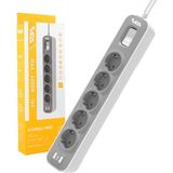 EBG Elektronik A Class 5'li Anahtarlı 1.5 Metre Akım Korumalı Grup Priz (Made In - Gri