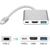 EBG Elektronik USB 3.1 Type C To HDMI USB 3.0 Çevirici Dönüştürücü Adaptör Kablosu - Gri