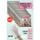 Ebitkisel 10 Paket Hamam Otu Toz Tüy Dökücü + Hamam Kesesi + Topuk Taşı Banyo Seti