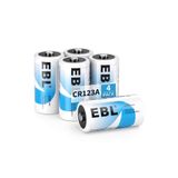 EBL CR123A 3V Lityum Pil (10 Yıl Raf Ömrü, -40°C / +70°C) - Duman Dedektörü, Fener ve Kamera Pili (CR17345, DL123A, EL123AP Muadili) 4lü Paket