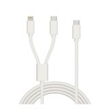 Ebotek 2in1 Type-C to Type-C ve Lightning Çoklu Hızlı Şarj Kablosu İphone Samsung Xiaomi Redmi Oppo Realme