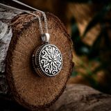 Ebrar Silver Gümüş Kapaklı Kolye 925 Ayar Gümüş Içi Açılır Kapaklı Erkek Kolye - 70 cm
