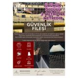 ebrarcommerce Balkon Filesi 2m x 8 Metre Kalın Ve Sık Dokunmuş Kedi Çocuk Filesi