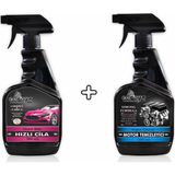 Ebrayn 500 ml Hızlı Cila Carnauba Wax ve 500 ml Motor Yağ Kir Temizleyici