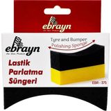Ebrayn Kavisli Lastik Parlatma Süngeri - Plastik Trim ve Tampon Parlatıcı Aplikatör