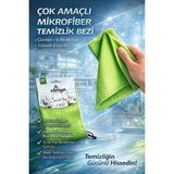 Ebrayn Mikrofiber Temizlik Bezi 50X70 cm – Çok Amaçlı Süper Emici Bez, Cam & Mutfak & Araç Için (Tekli) - 0315 Gri