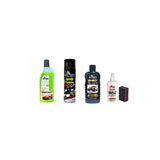 Ebrayn Oto Araç Bakım Seti Oto Şampuan 1 Lt. Lastik Parlatıcı Aerosol 500 Ml. Trimex Plastik Yenileyici ve Süt Silikon Torpido Parlatıcı Süngerli
