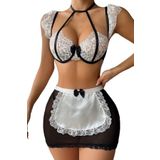 EBRTECH Hizmetçi Kostüm Gecelik Kostüm Çok Şık Fantezi (3XL)