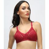 Ebru 1006 Bordo Lez Ara Dantelli Toparlayıcı Sütyen