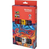 Ebru Boyası 6 Renk Nova Color 1 Paket Damlalıklı Canlı Renkli 30 ml x 6 Lı Ebruli Boyama Seti - Standart