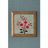 EBRU ÇALIŞMASI DESENLİ Masif Çerçeveli Taş Tablo-Wall Decor- Oscar Stone Decor 28X28 CM