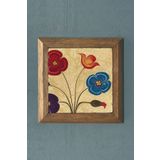 EBRU DESEN-Masif Çerçeveli Taş Tablo-Wall Decor- Oscar Stone Decor 28X28 CM