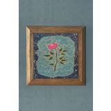 EBRU DESEN Taş Tablo- Oscar Stone Decor Masif Ahşap Çerçeveli Taş Tablo -Duvar Dekoru-28X28 CM