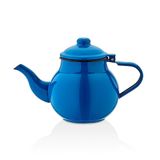Ebru Emaye Demlik Çinko Eski Tip Mavi Üst Demliği 1.1 lt No:13