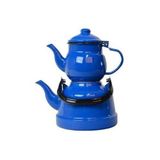Ebru Metal Büyük Boy Emaye Çaydanlık Takımı 1,5/3,3 Lt