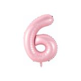 ebru parti evi Folyo Balon 6 Rakamı Helyum Balon 76 Cm Pembe Renk - 6 Yaş Balonu -doğum Günü Parti Seti Malzemeleri