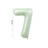 ebru parti evi Folyo Balon 7 Rakamı Helyum Balon 76cm Retro Yeşil Renk - 7 Yaş Balonu - Doğum Günü Süsü - Konsepti