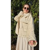 Ebru Sağlam Design Tüvit Unisex Ceket - Ekru - L-40